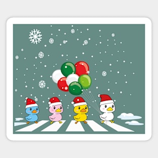 Ducks Cross The Road -Cute Christmas Gift Magnet